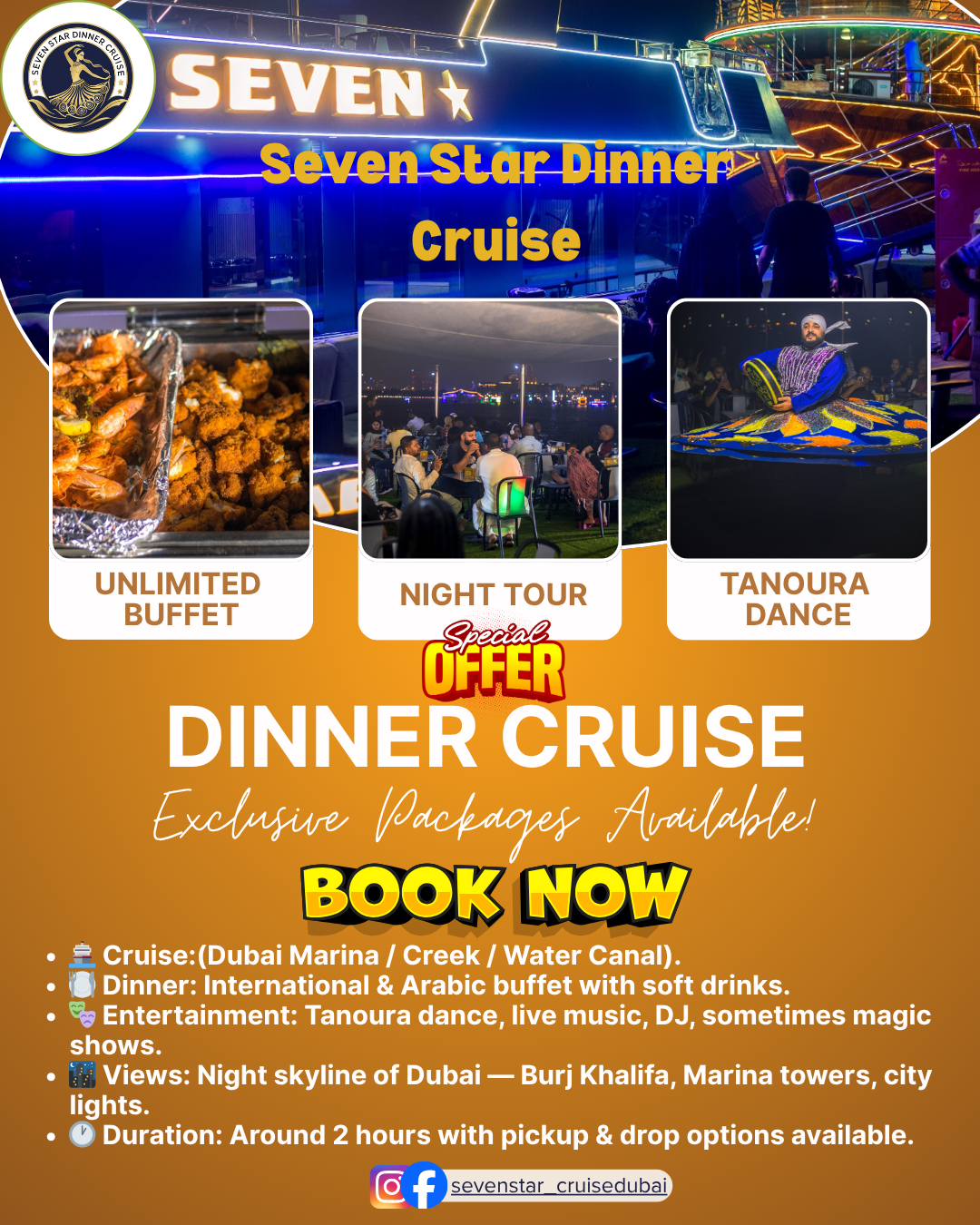 Seven star cruise Promotion Instagram Post 15 OCT